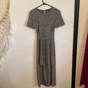 SHEIN Gray Short Sleeve Jumpsuit Size L